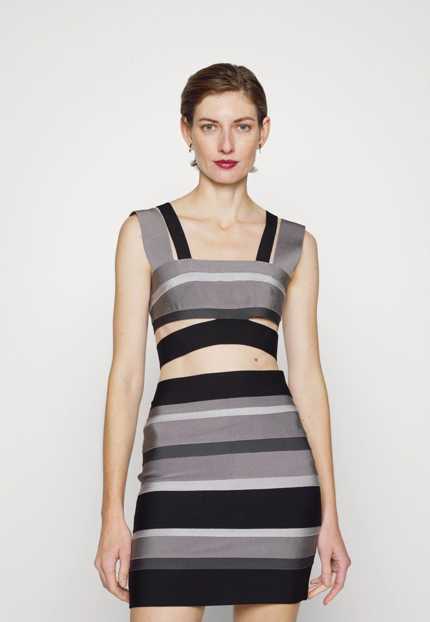 Herve Leger Law Roach Bandage Cutout Crop - DĂ©bardeur - Ash â Image 3