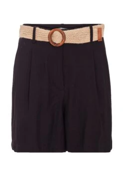 Lockere Mit Gürtel - Short - Noir