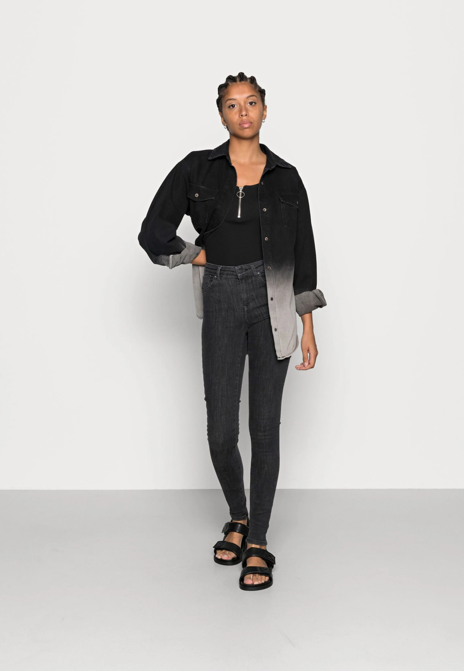 ONLY Onlpower Mid Push Up - Jeans Skinny - Medium Grey Denim – Image 2