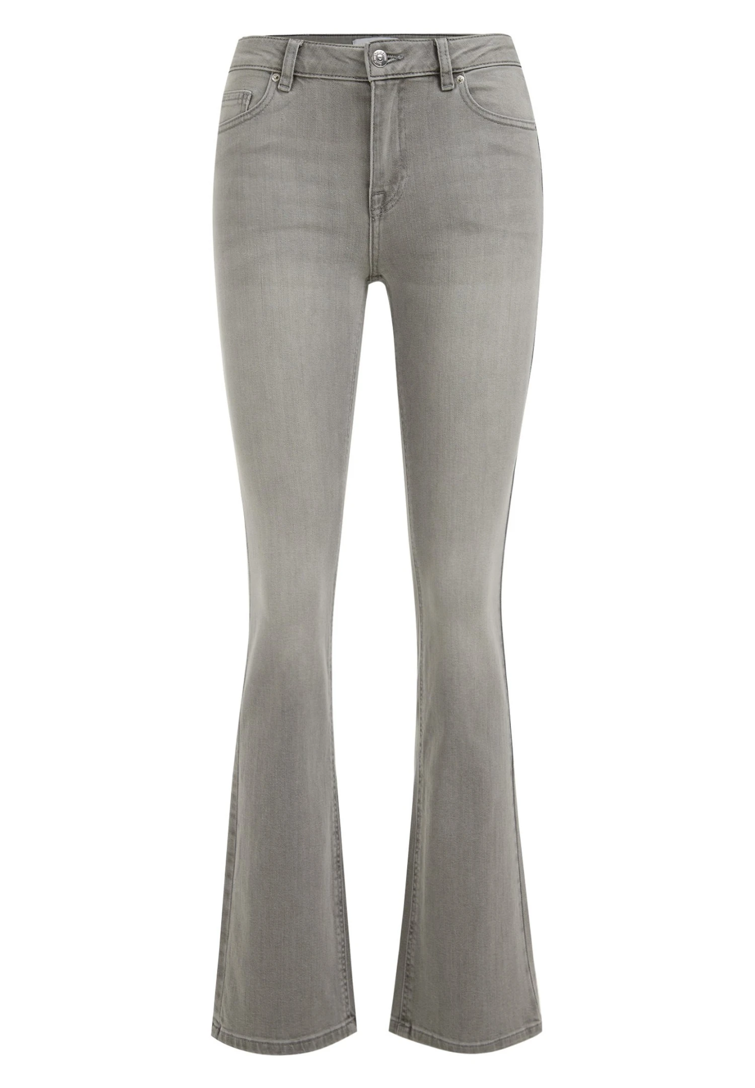 WE FASHION Mid Rise Met Comfort-Stretch - Jean Bootcut - Grey – Image 5