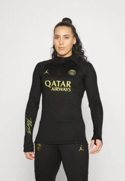 Nike Performance Paris St Germain Strike Drill - Article De Supporter - Black/Tour Yellow