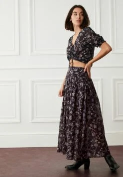 Next Standard - Jupe Trapèze - Black Floral