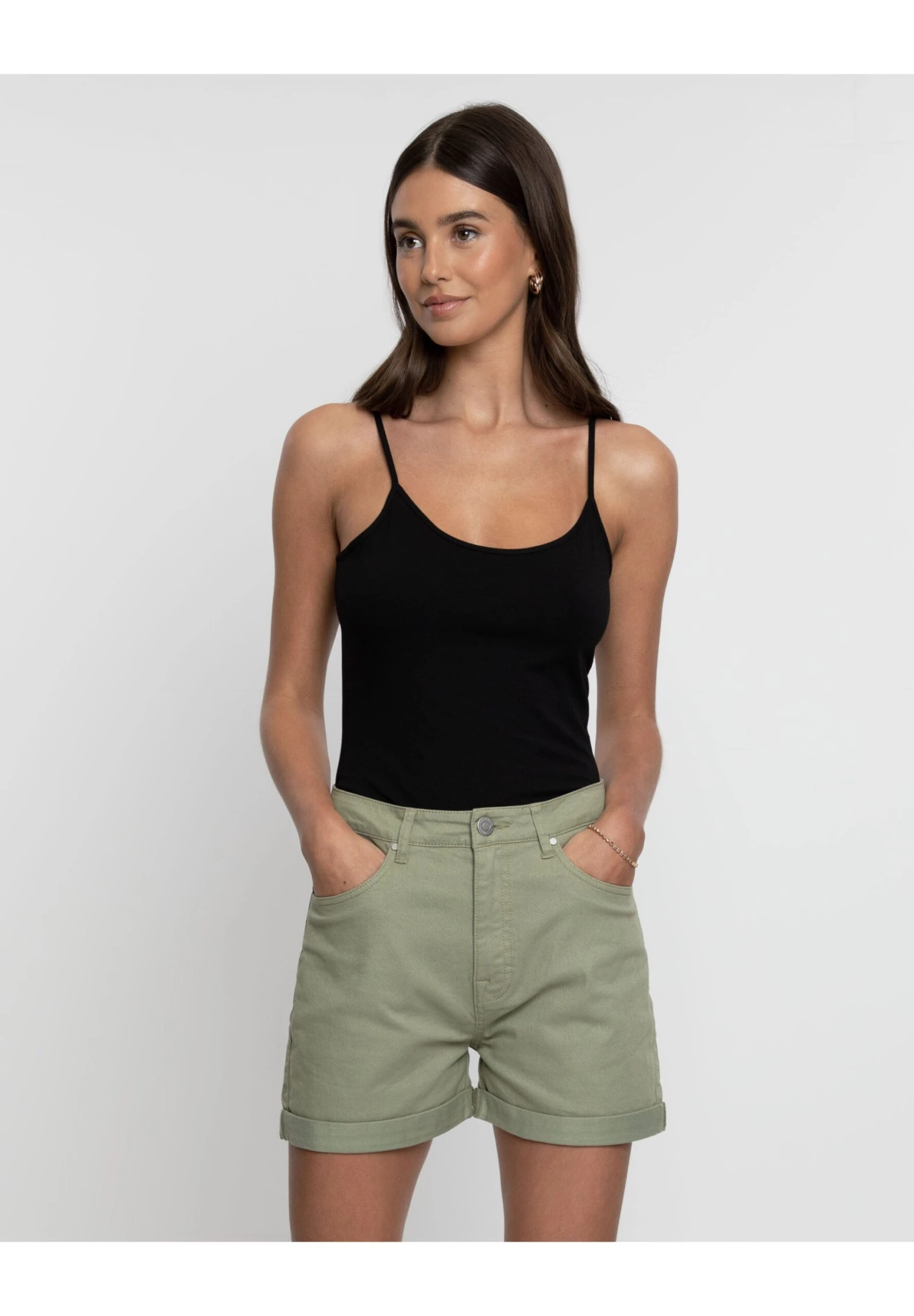 Threadbare Calais Classic - Short En Jean - Olive