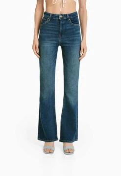 BERSHKA Jean Bootcut - Blue Grey