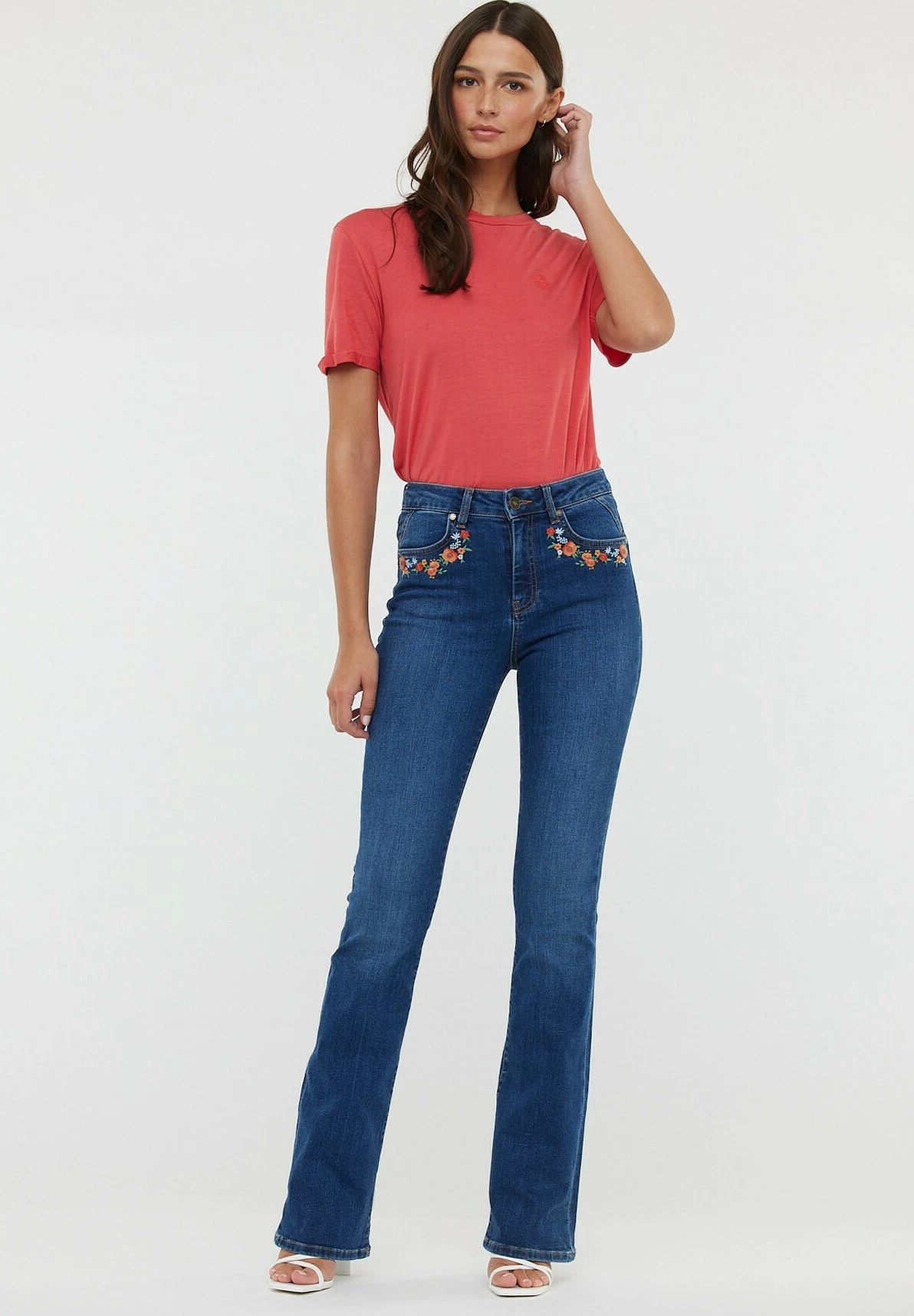 Lee Cooper Jeden - Jean Flare - Medium Blue Brushed â Image 2