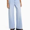 BERSHKA Wide-Leg - Jean Flare - Light Blue