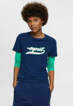 ESPRIT Mit Logoprint - T-Shirt Imprimé - Ink