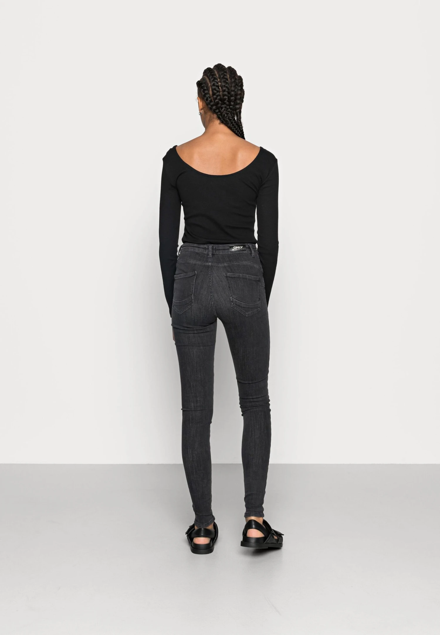 ONLY Onlpower Mid Push Up - Jeans Skinny - Medium Grey Denim – Image 3