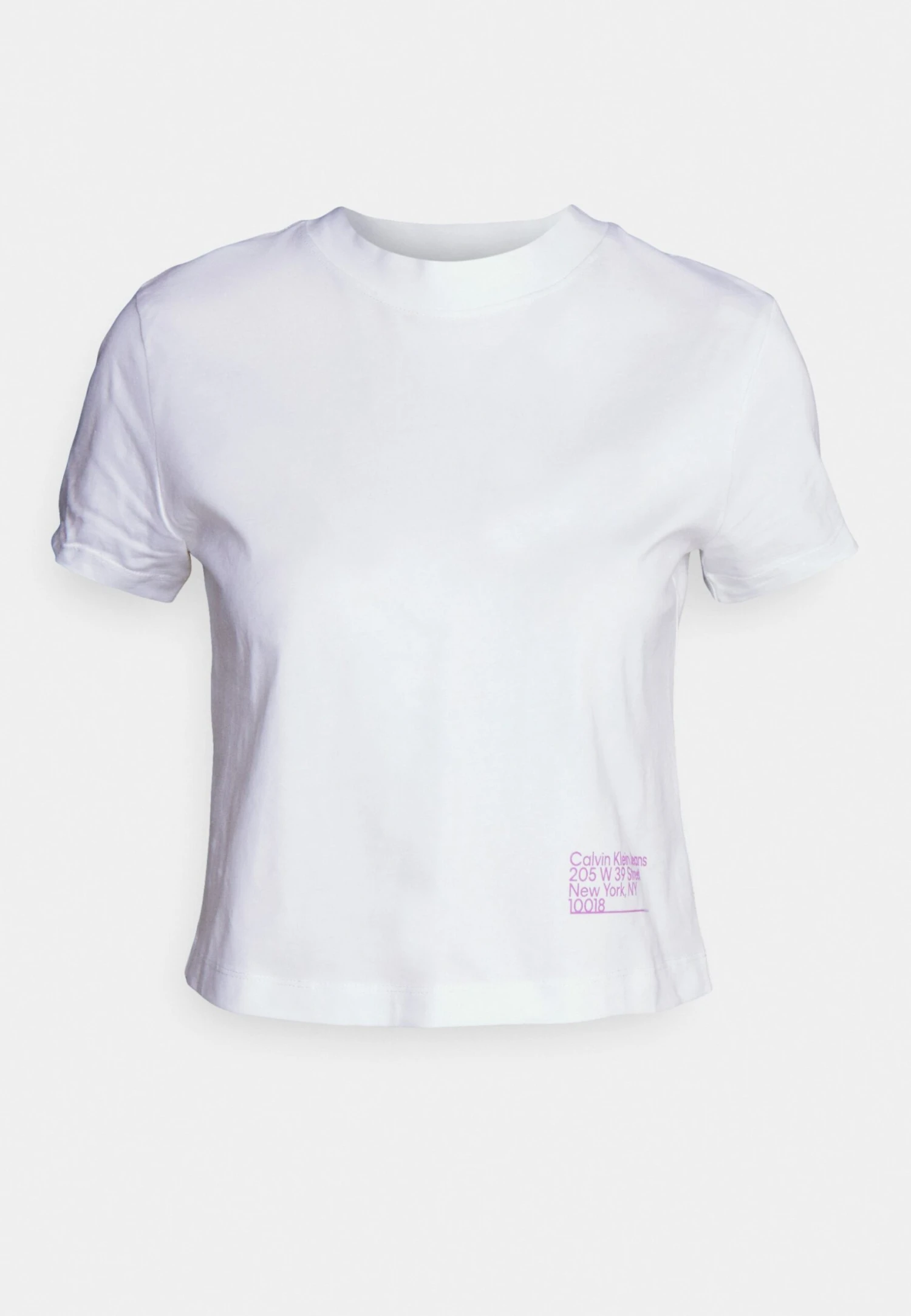 Calvin Klein Jeans Address Logo Baby Tee - T-Shirt Imprimé - Bright White – Image 4