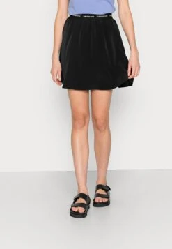 Calvin Klein Jeans Repeat Logo Elastic Skirt - Minijupe - Black