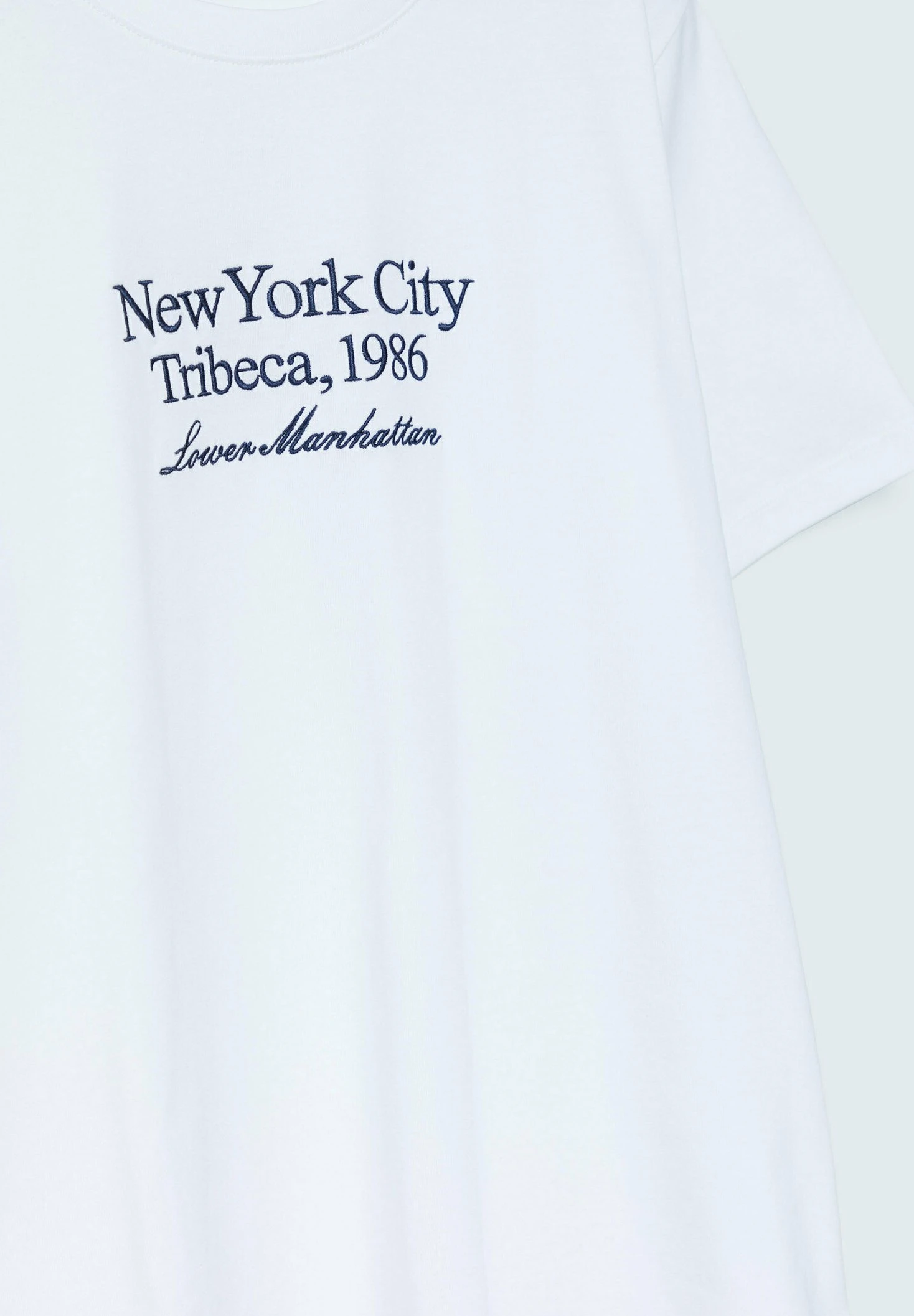 Stradivarius Embroidered - T-Shirt Imprimé - White – Image 6