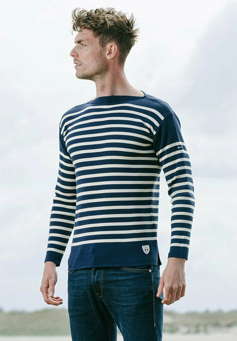 Armor-Lux Brest Marinière - T-Shirt À Manches Longues - Rich Navy Nature
