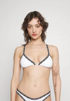 Calvin Klein Swimwear Triangle - Haut De Bikini - Classic White