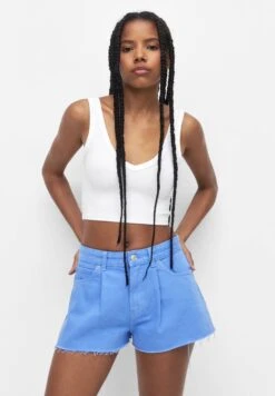PULL & BEAR Darted - Short En Jean - Blue