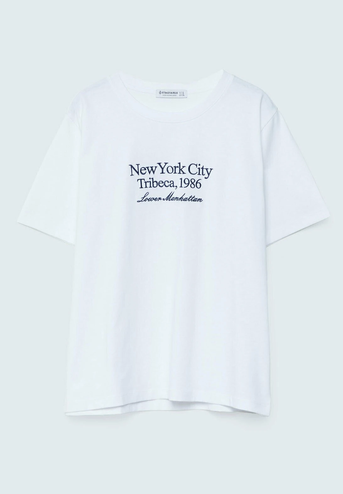 Stradivarius Embroidered - T-Shirt Imprimé - White – Image 7