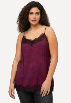 Ulla Popken Polka Dot - Débardeur - Dark Berry