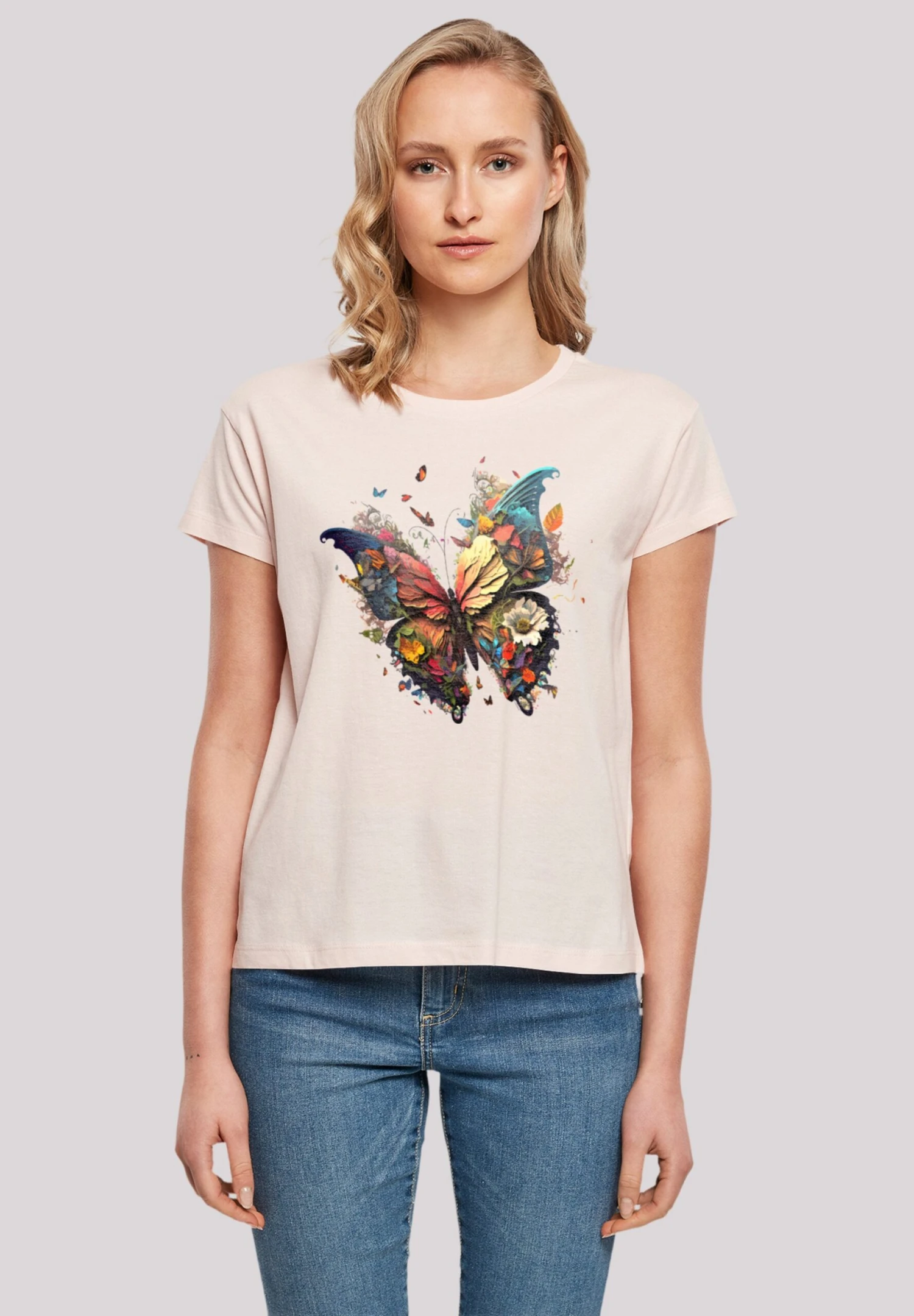 F4NT4STIC Schmetterling Magic - T-Shirt Imprimé - Pink