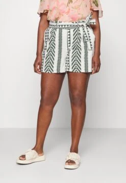 Vero Moda Curve Vmdicthe Tie - Short - Snow White/Ibiza Laurel Wreath