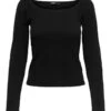 ONLY Puff Sleeve - T-Shirt À Manches Longues - Black