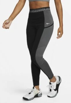 Nike Performance Femme - Collants - Black/Iron Grey/White/(White)