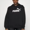 Puma Ess Logo Hoodie Fl Plus - Sweatshirt - Cotton Black