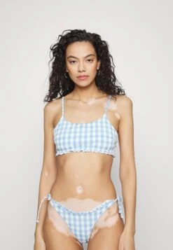 ONLY Onlaudrey Ruffle - Haut De Bikini - Azure Blue
