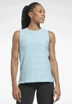 Reebok Perforated - T-Shirt De Sport - Blue Pearl