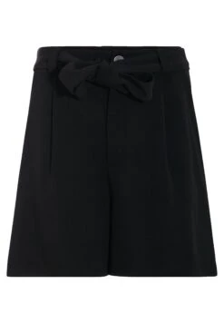 Gerade Geschnittene Mit Gürtel - Short - Noir