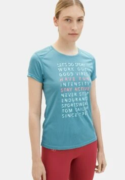 Tom Tailor Active Wear Atmungsaktives - T-Shirt Imprimé - Dark Mint