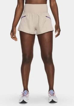 Nike Performance Running With Pockets Dri-Fit - Short De Sport - Fossil Stone Action Grape