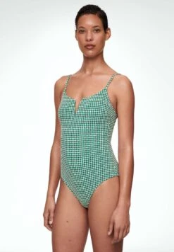Oysho Mini Geometric - Maillot De Bain - Neon Green